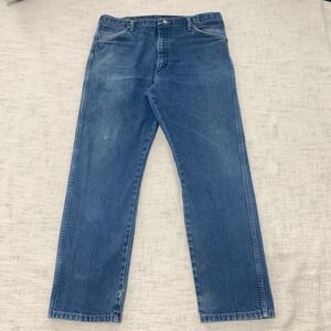 Vintage Wrangler Jeans 36x29 USA Blue Pants Cowboy Western Denim 13MWZ Tag 38x31